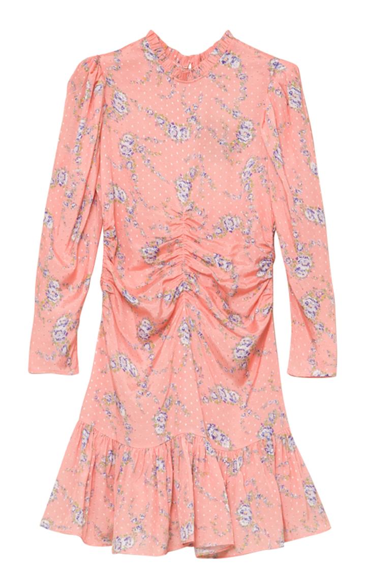Moda Operandi Bytimo Floral Dotted Jacquard Mini Dress