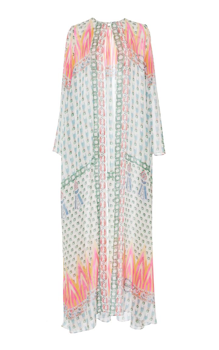 Temperley London Millais Printed Silk Chiffon Coat