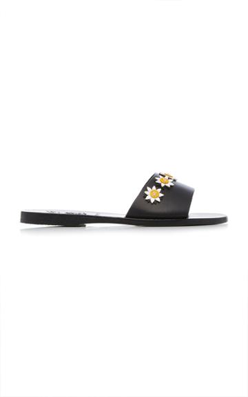 Fabrizio Viti X Ancient Greek Sandals Paola Floral-embellished Leather Slide