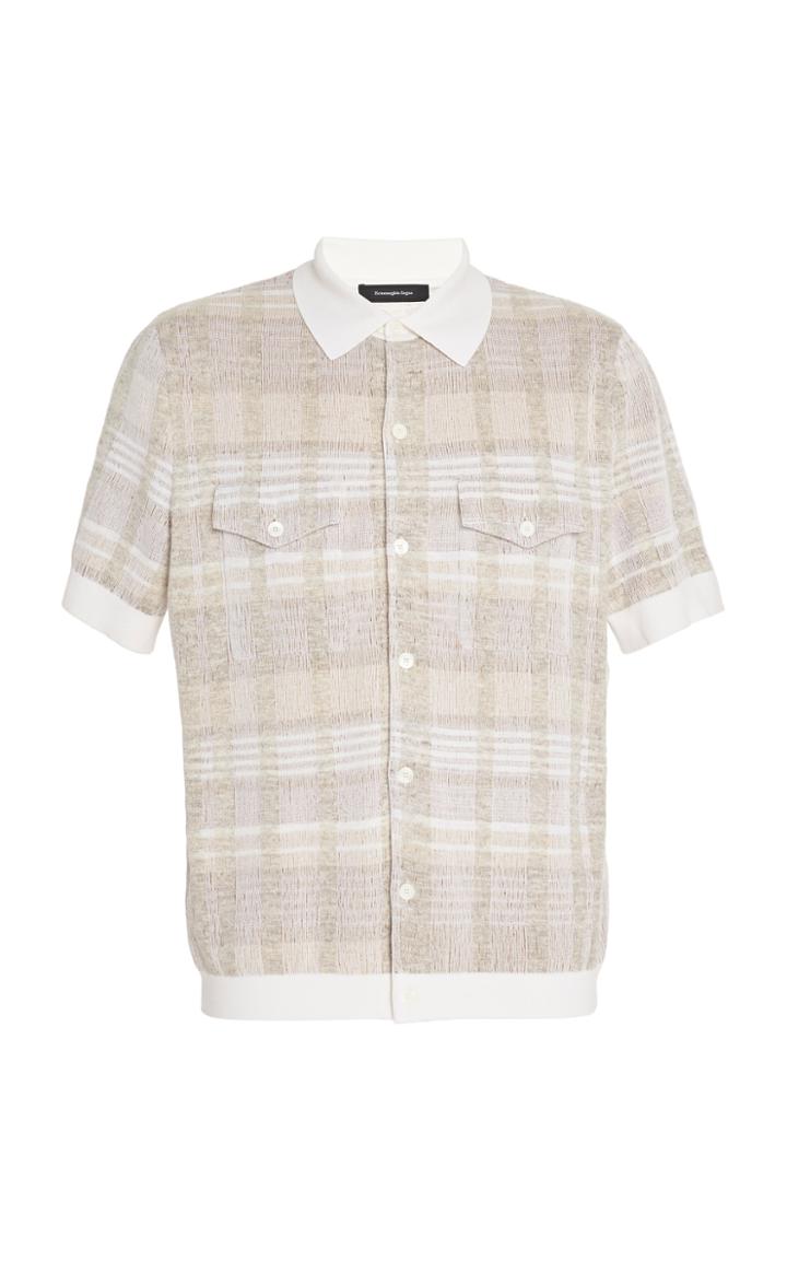 Ermenegildo Zegna Tweed Button-down Sweater