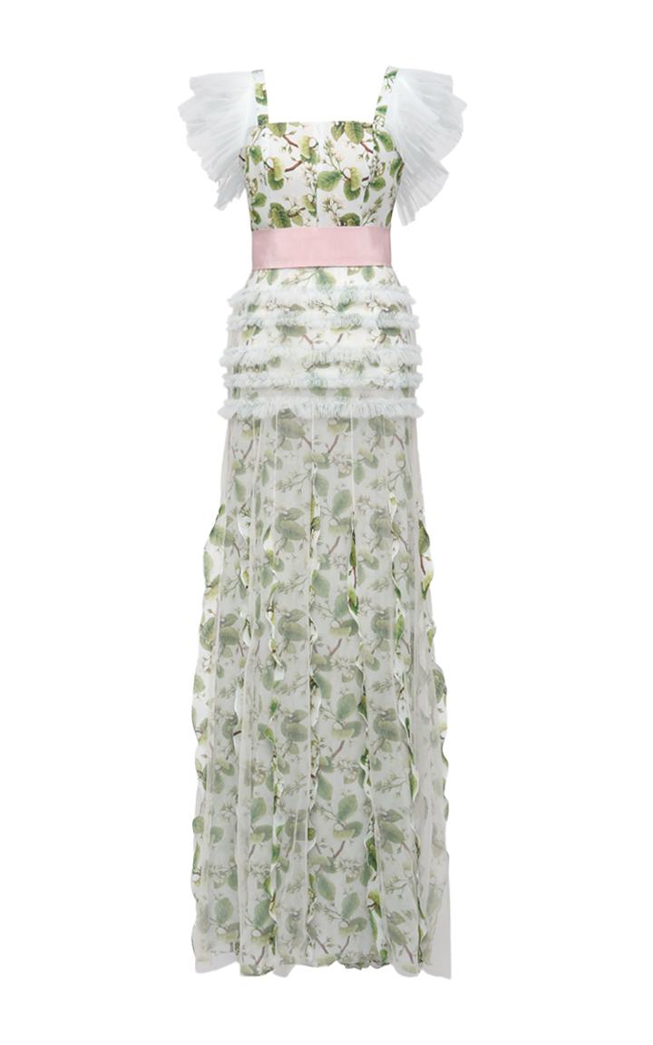 Giuseppe Di Morabito Floral Transparency Long Dress