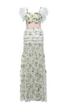 Giuseppe Di Morabito Floral Transparency Long Dress