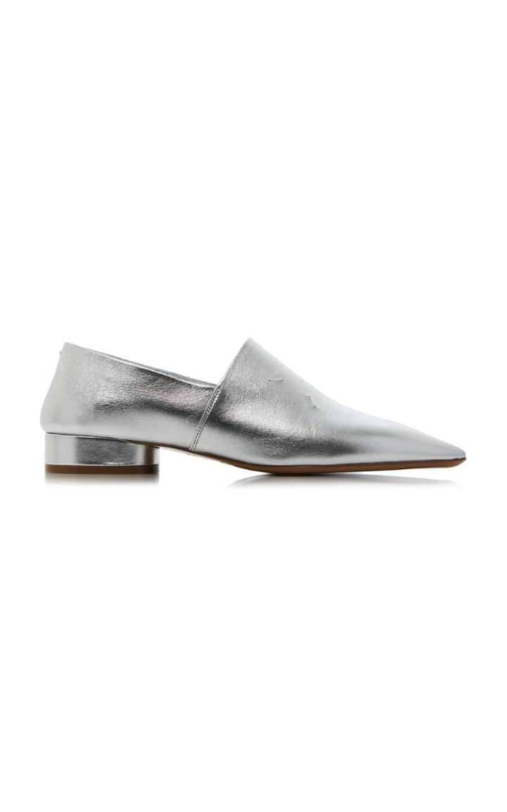 Maison Margiela Metallic Leather Flats