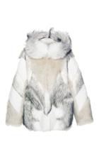 Yves Salomon Paris Mink And Lamb Coat With Fox Collar