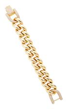 Moda Operandi Shay 18k Yellow Gold Pave Horseshoe Lock Jumbo Link Bracelet