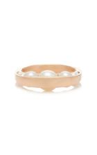 Lauren X Khoo Crescent 18k Rose Gold Pearl Ring