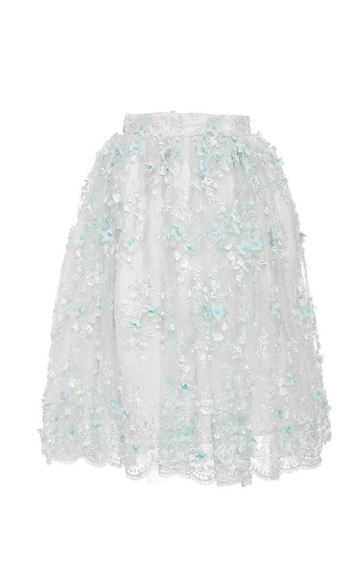 Lana Mueller Avellane Embellished Floral Skirt