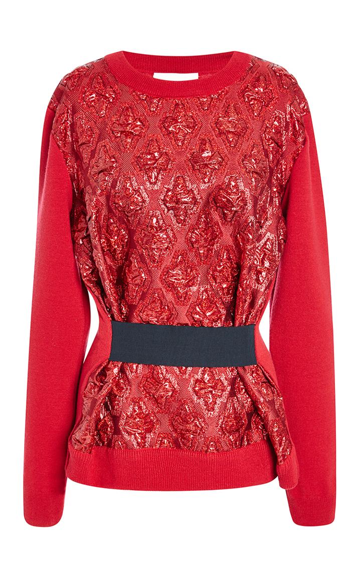 Antonio Berardi Scarlet Red Merino Cashmere Sweater
