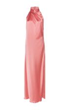 Sandra Mansour Galatea Satin Halter Dress