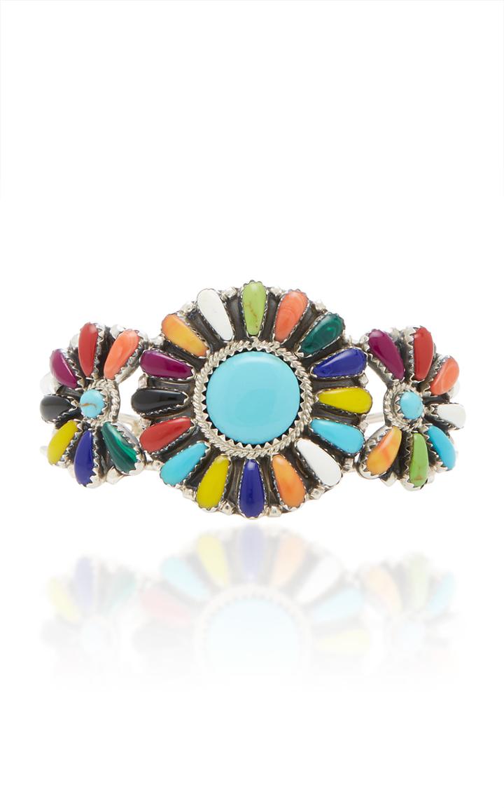 Fallon One-of-a-kind Rainbow Medallion Cuff