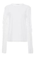 Tibi Long Sleeved Ruched Top