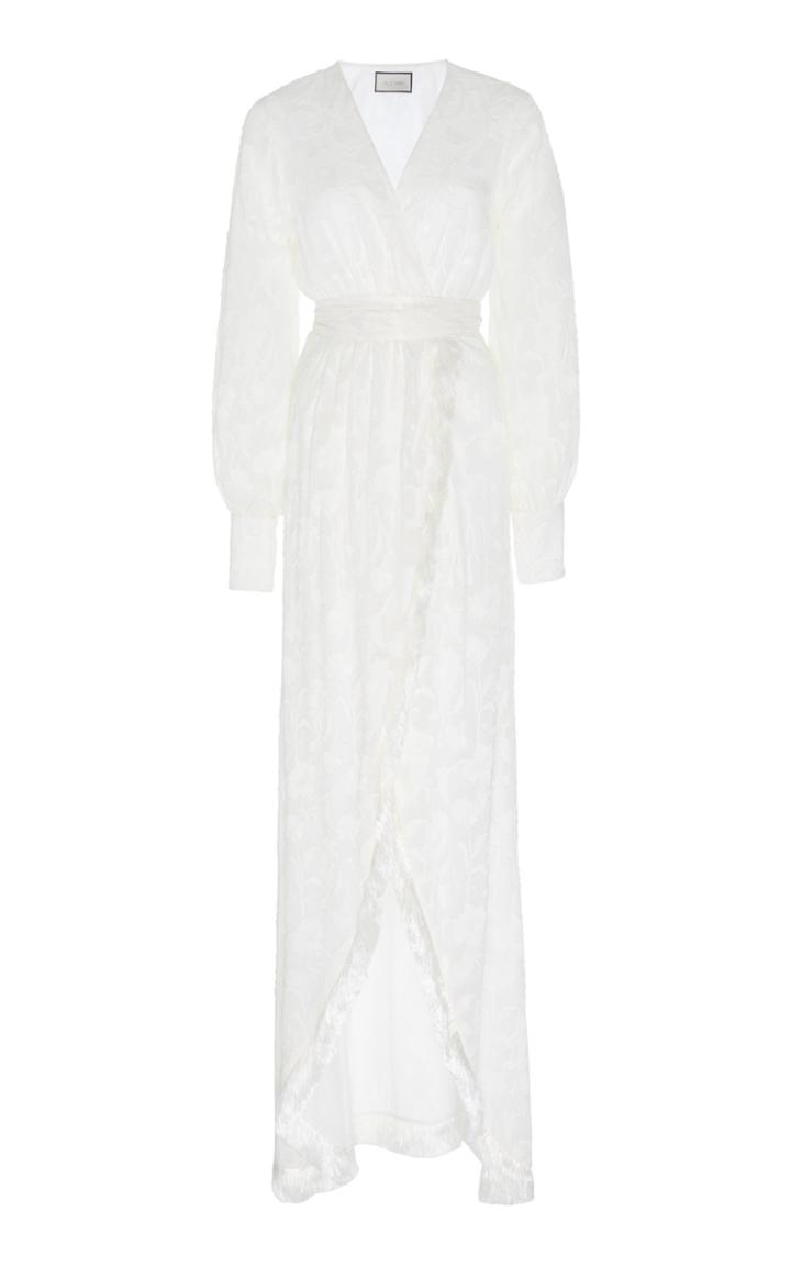 Alexis Antonella Fringed Wrap Gown