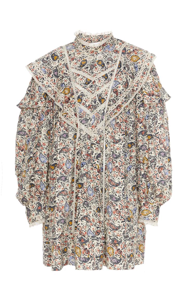 Isabel Marant Toile Rebel Printed Ruffled Cotton-voile Mini Dress