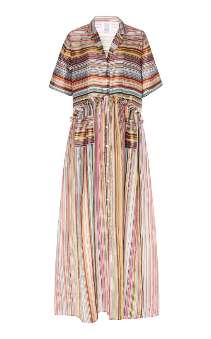 Rosie Assoulin Striped Silk-blend Maxi Dress