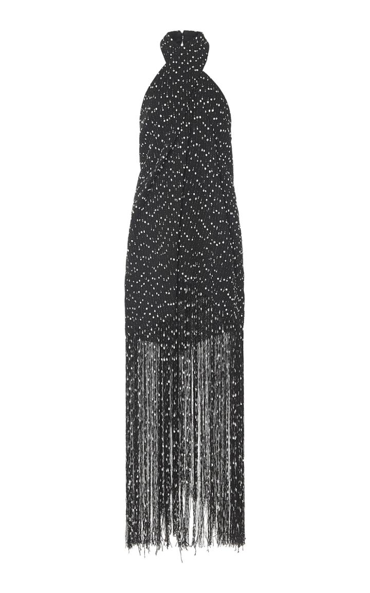 Jacquemus Cortese Fringe-hem Chiffon Dress