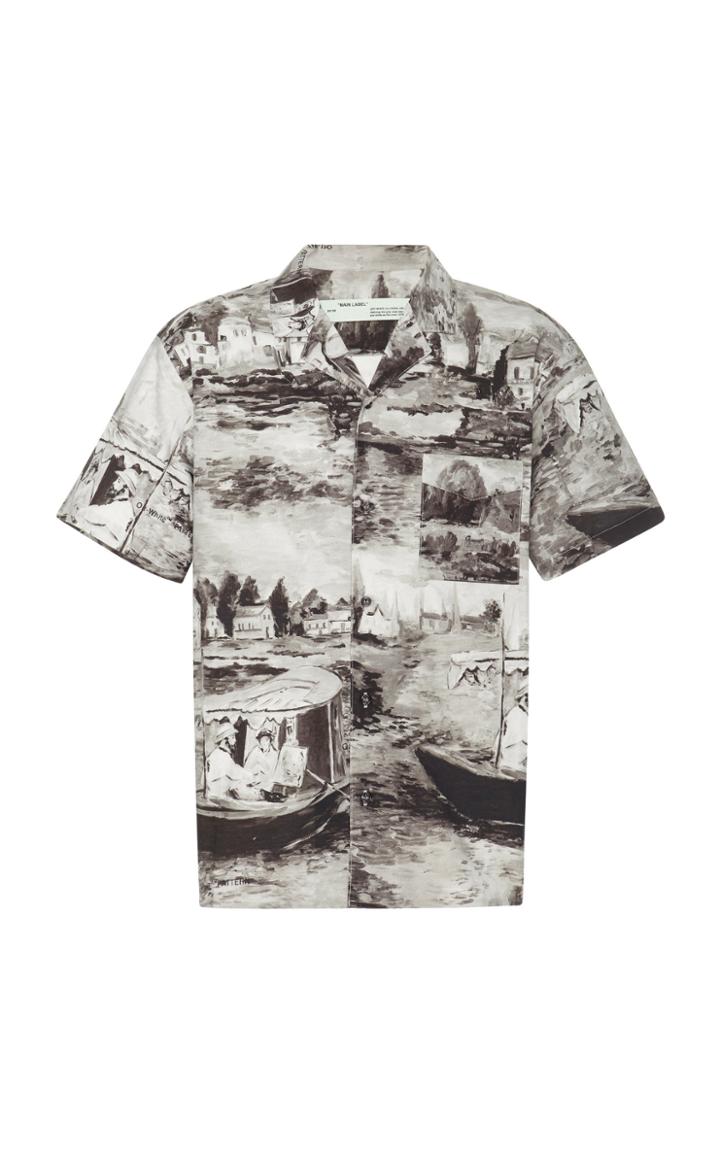 Off-white C/o Virgil Abloh Lake Holiday Printed Cotton Shirt