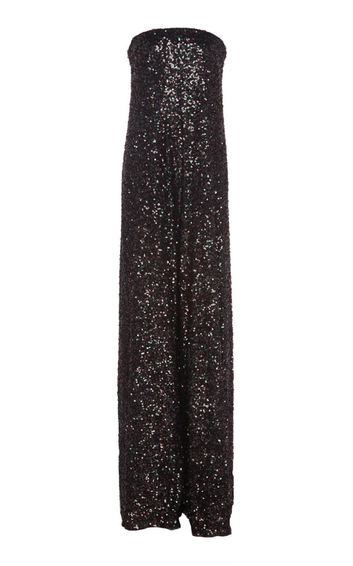 Martin Grant Strapless Sequined Wide-leg Jumpsuit.