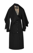 Burberry Black Belted Wool Coat