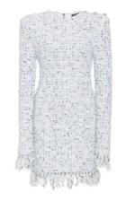 Balmain Fringe Tweed Mini Dress Size: 34