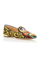 Charlotte Olympia M'o Exclusive Matrioska Canvas Mule