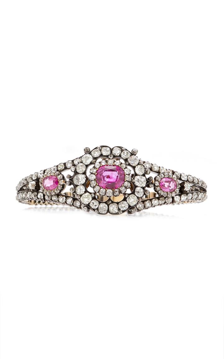 Moda Operandi Simon Teakle One Of A Kind Antique Sapphire & Diamond Bracelet