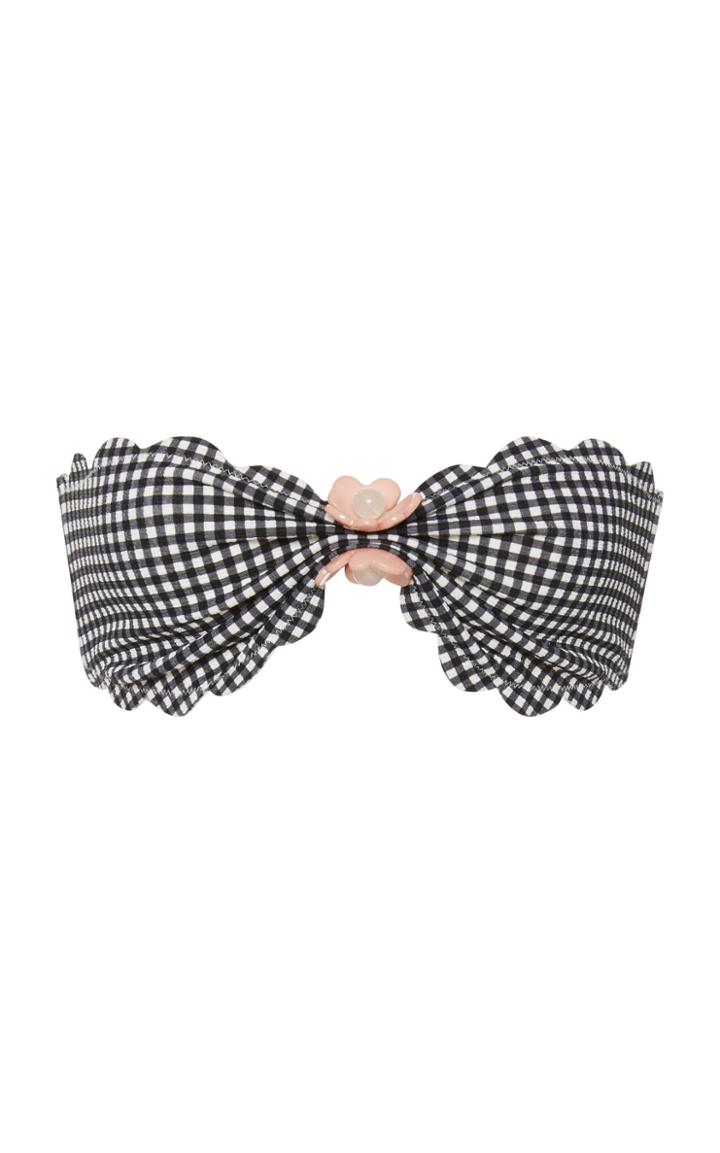 Marysia Swim Antibes Flower-embellished Bikini Top