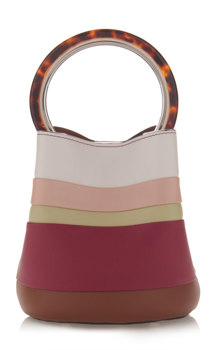 Marni Stripe Leather Top Handle