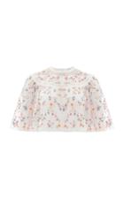 Needle & Thread Sweet Petal Embroidered Tulle Cape
