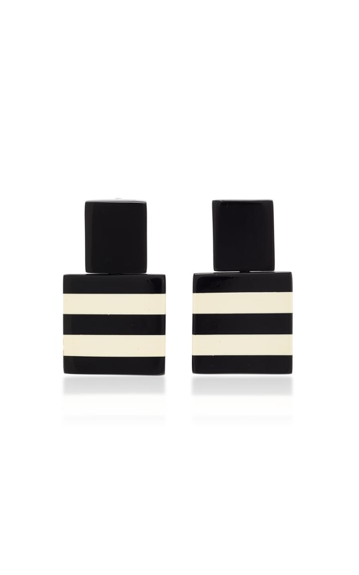 Monies Isabella Two-tone Resin Clip Earrings