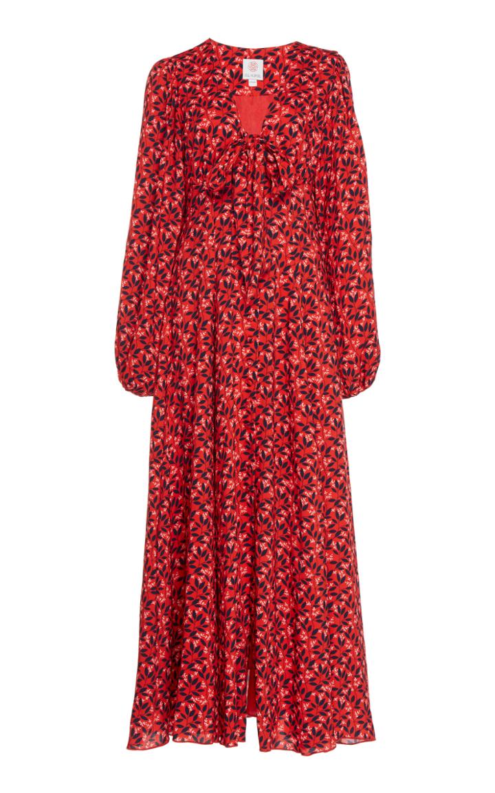 Gl Hrgel Floral-print Crepe Midi Dress