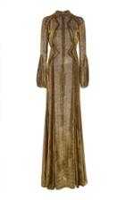 J. Mendel Textured Velvet Maxi Gown