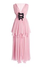 Giambattista Valli Bow-detailed Silk Georgette Midi Dress