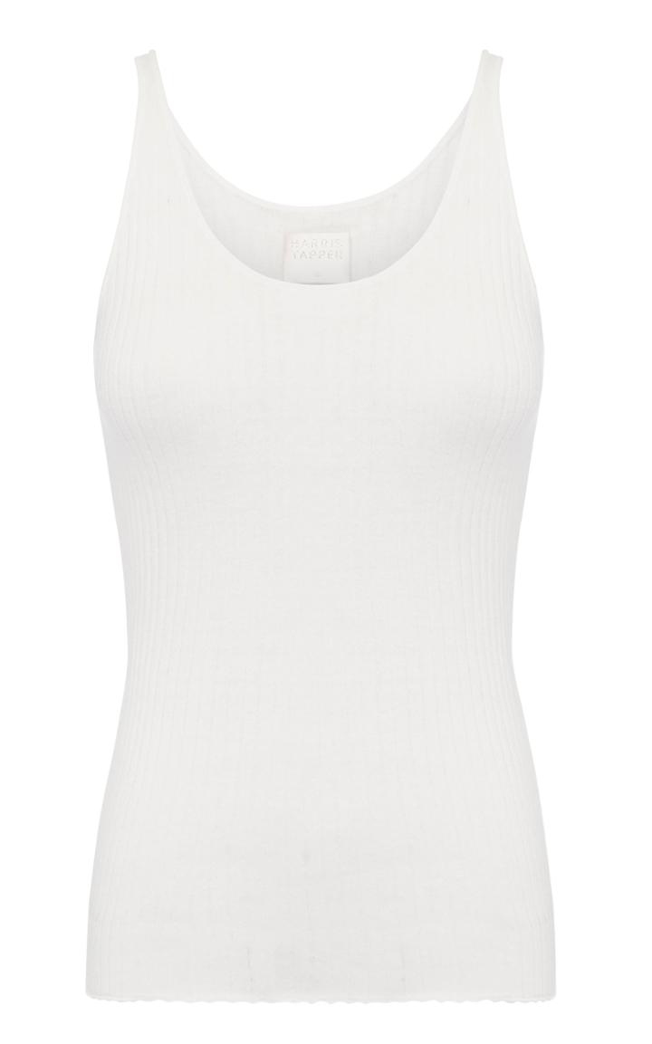 Moda Operandi Harris Tapper Stretch Ribbed-knit Cotton Sleeveless Top