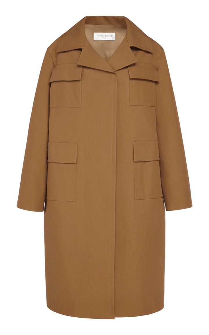 Moda Operandi Victoria Beckham Cotton Peacoat Size: 4