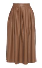Agnona Soft Nappa Pleated Skirt