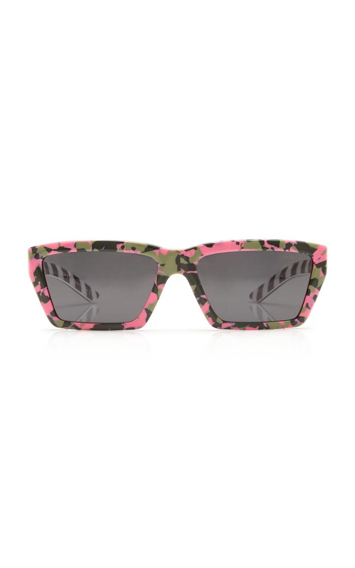 Prada Square-frame Printed Acetate Sunglasses