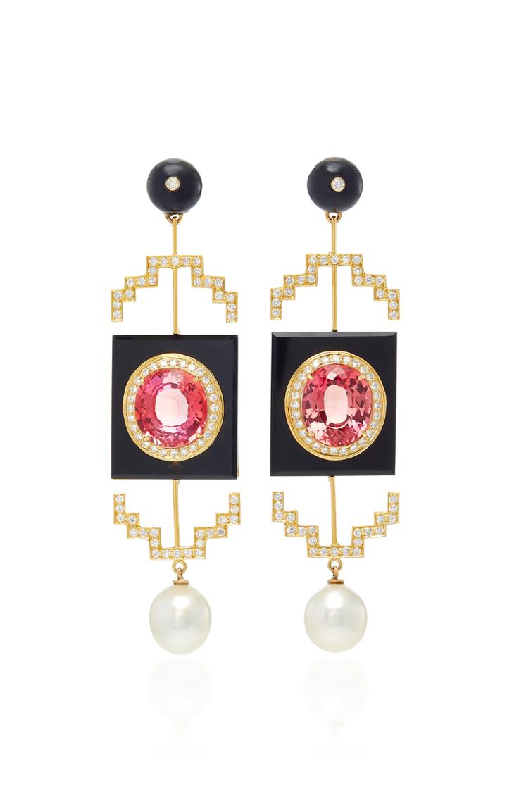 Hanut Singh One-of-a-kind Deco Windows Earrings