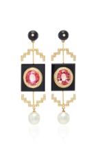 Hanut Singh One-of-a-kind Deco Windows Earrings