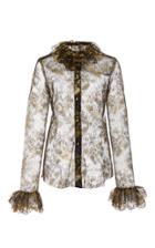 Anna Sui Ruffled Collar Gilded Lace Top