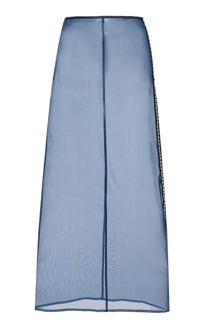 Moda Operandi Jil Sander Sheer Silk Long Lined Midi Skirt