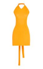 Tibi Cutout Ribbed Knit Halter Top