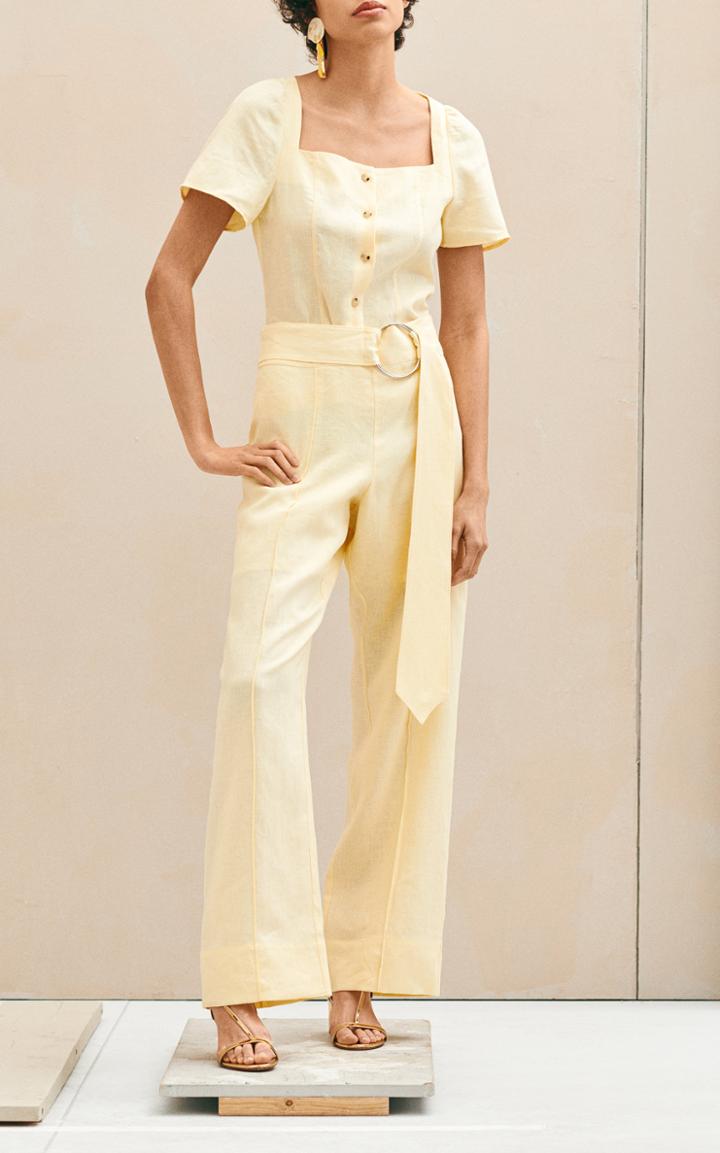 Moda Operandi Baum Und Pferdgarten Magali Square Neck Linen Top Size: 34