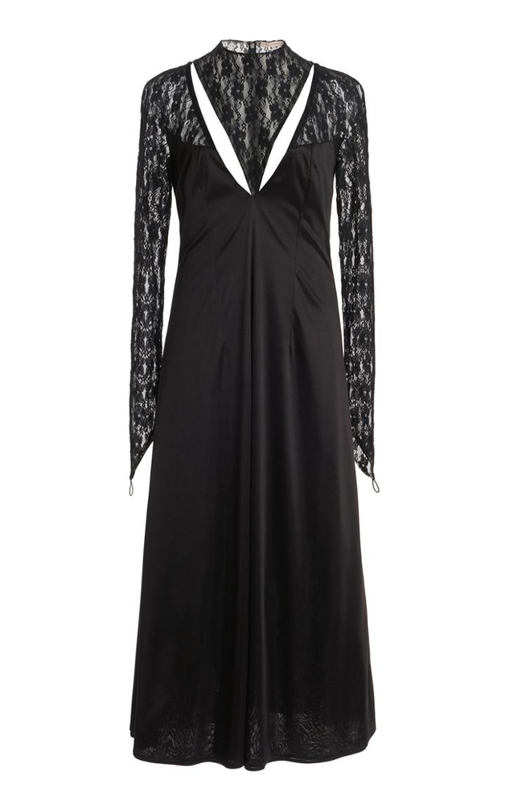 Moda Operandi Christopher Kane Lace-panelled Satin Dress