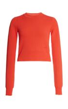 Victoria Victoria Beckham Cropped Waffle-knit Top