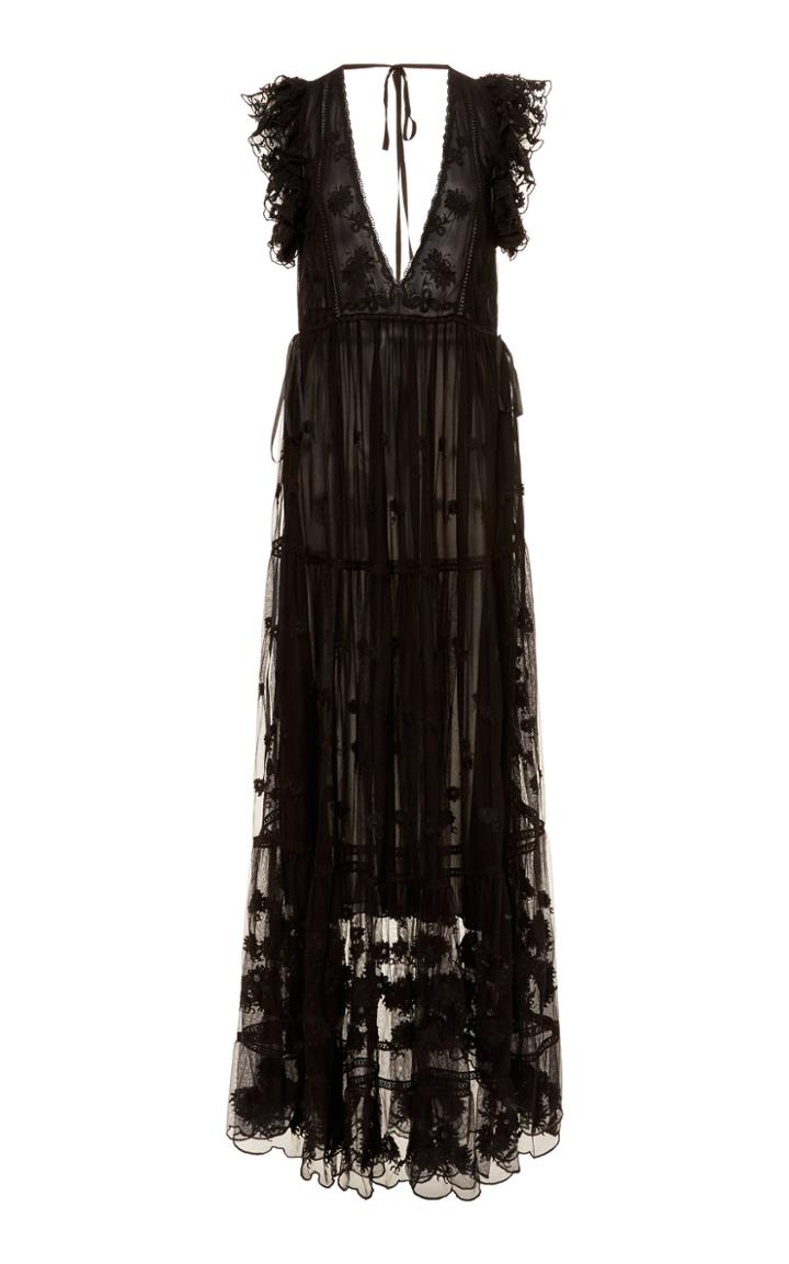 Ulla Johnson Fifi Embroidered Tulle Dress