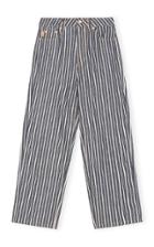 Moda Operandi Ganni Mixed Stripe High-waisted Cropped Jeans