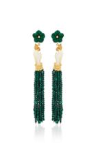 Of Rare Origin Malachite And Mother-of-pearl Bloom Earrings