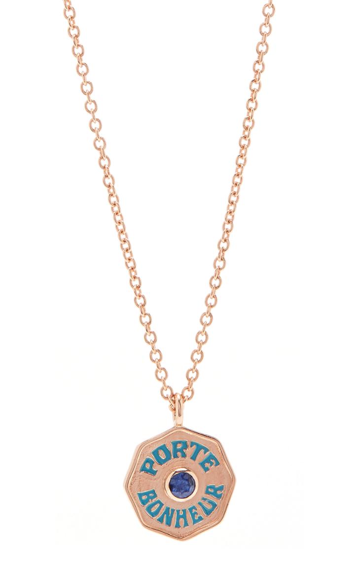 Marlo Laz Mini Porte Bonheur Coin Necklace