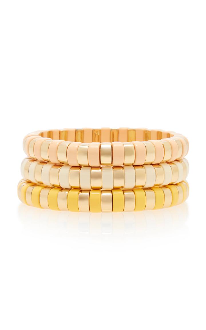 Roxanne Assoulin Sunrise Gold-tone And Enamel Bracelets