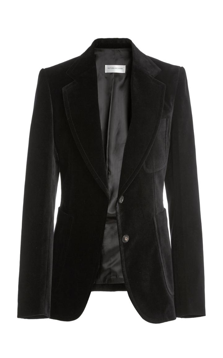 Moda Operandi Victoria Beckham Cotton Velvet Blazer